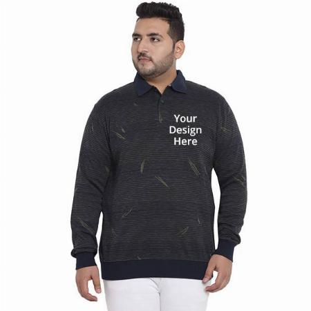Olive Customized Men's Cotton Plus Size Pullover Sweatshirt