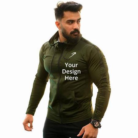 Olive Customized Sports And Casual Stylish Jacket For Men
