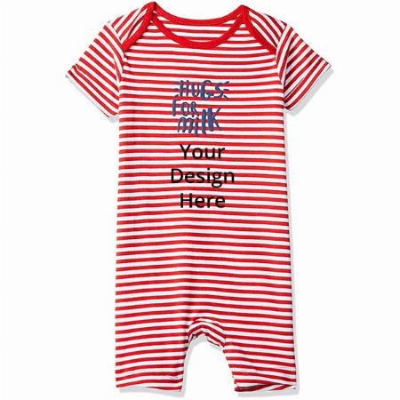 Red Customized Baby Boy's Regular Fit Romper Suit