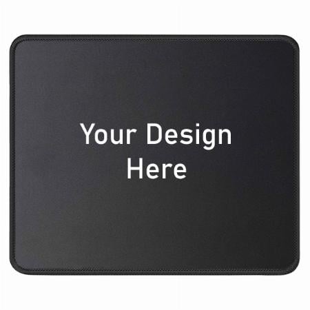 Black Customized Gaming Mouse Pad, Smooth Surface and Stitched Edges