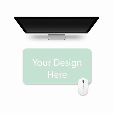 Mint Green Customized Non-Slip Desk Pad, Mouse Pad, Waterproof PVC Leather Desk Table Protector, Ultra Thin, Large Desk Blotter, Easy Clean Laptop Desk Writing Mat (23.6" x 13.7")