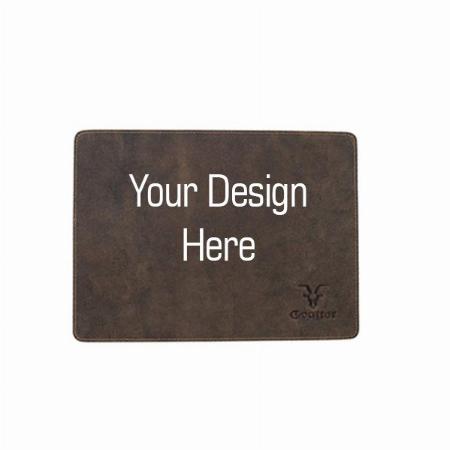 Dark Brown Customized Leather Mouse Pad, Standard Size