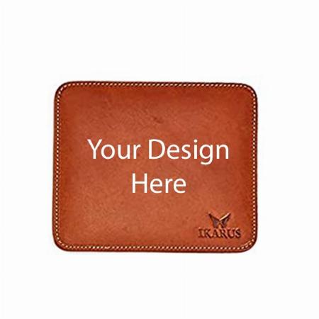 Brown Customized Genuine Leather European Design Mouse Pad