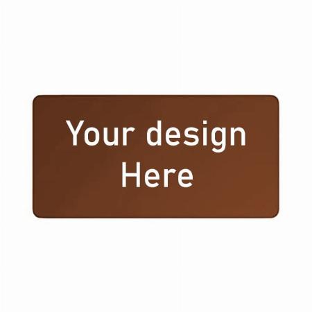 Brown and Silver Customized Office Desk Mouse Pad, Ultra Thin Waterproof PU Leather Mouse Pad, Dual Use Desk Writing Mat for Office/Home (Size - 90cm x 45cm)