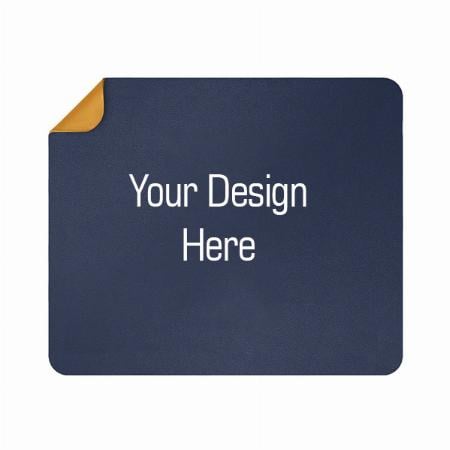 Blue and Yellow Customized PU Vegan Leather Mouse Pad, Non-Slip, Anti-Skid, Reversible use, Dual Color, Splash-Proof Suitable for Gaming, Computer, Laptop, Home &amp; Office (Size - 9.8 x 8.2 Inch)