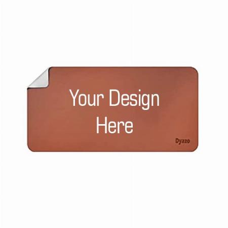 Brown and Grey Customized Leather Mouse Pad, Desk Mat Extended for Work from Home, Anti-Slip, Reversible, Water Resistant Large Desk Spread