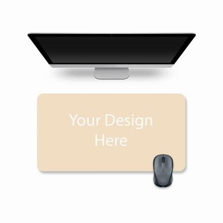 Off White Customized Leather Desk Pad Protector, Mouse Pad, Office Pad, Computer Office Desk Mat, Non-Slip, Reversible (Size - 35.4" x 17.7")