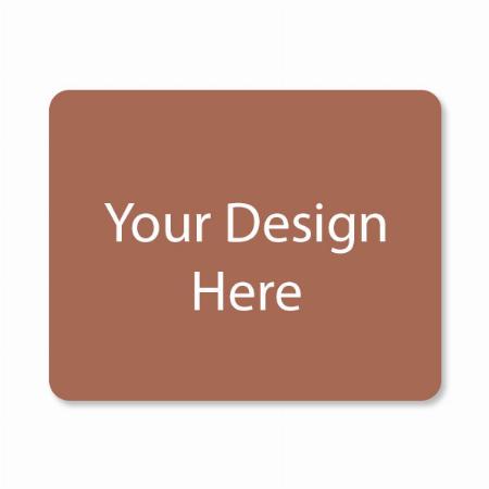 Brown and Grey Customized Mouse Pad, Reversible Dual Color PU Vegan Leather Mouse Mat Waterproof for Wireless Computer Mouse for Office, Home Working (Size 25*21cm)