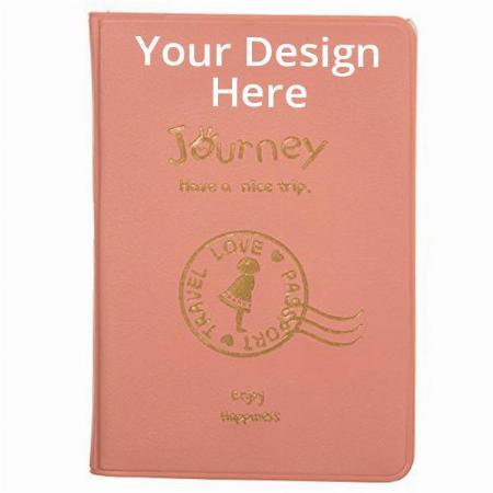 Baby Pink Customised Waterproof Leather Passport Holder