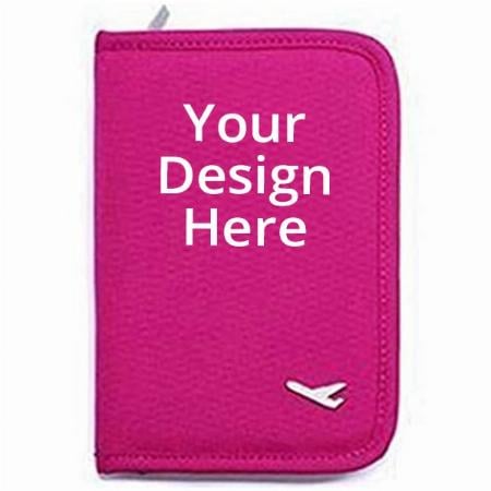 Pink Customized Travel Passport Cover Holder Wallet Case