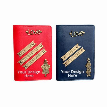 Blue Red Customized Unisex Passport Cover