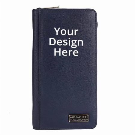 Royal Blue Customized Leather Unisex Passport Holder