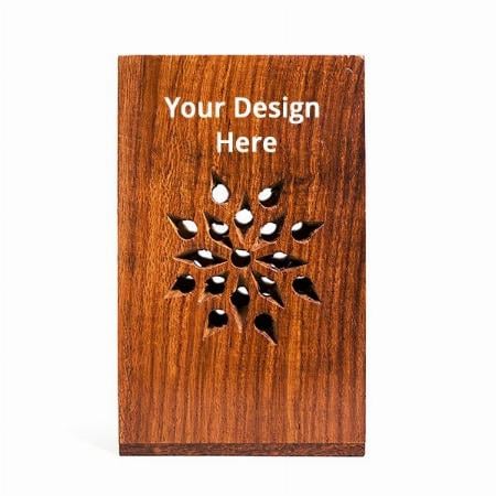 Brown Customized Wooden Pen Holder/Stand | Pencil Cup | Makeup Brush Holder | Desk Organizer | Office Table Storage