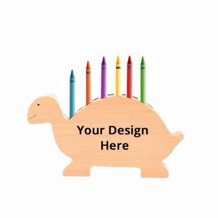 Brown Customized Cute Tortoise Creative Pen &amp; Pencil Stand Or Desk Organizer for Student, Stationery, Crayon, Home &amp; Office Multi-Purpose Uses | Size - 5.11"x9.25"x1.18"