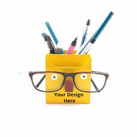 Yellow Customized Polyvinyl Chloride Specs Holder Stand With 1 Compartment