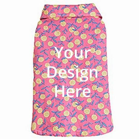 Cherry Pink Customized Hawaiian Dog Shirt, Pet Summer T-Shirt, Breathable Dog Clothes for Small Dogs, Cats