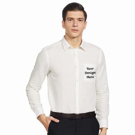 White Customized Blackberrys Men's Slim Dress Shirt