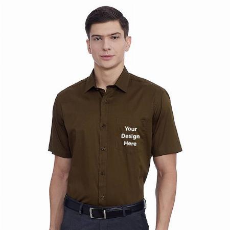 Brown Customized Men's Regular Fit Shirt