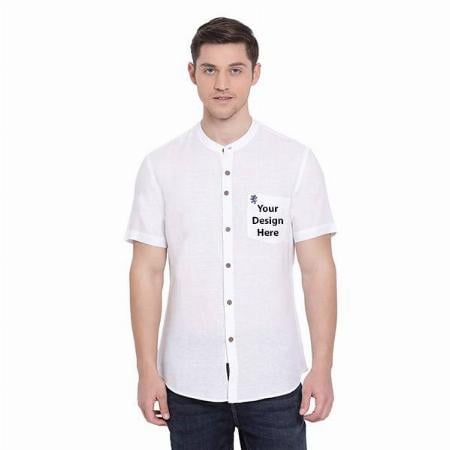 White Customized Red Tape Men's Solid Classic Shirt