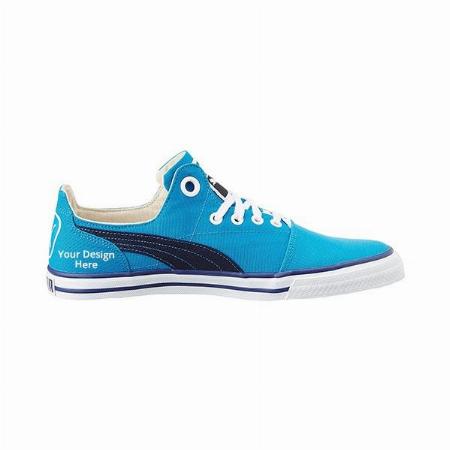 Blue Customized Puma Men's Sneakers