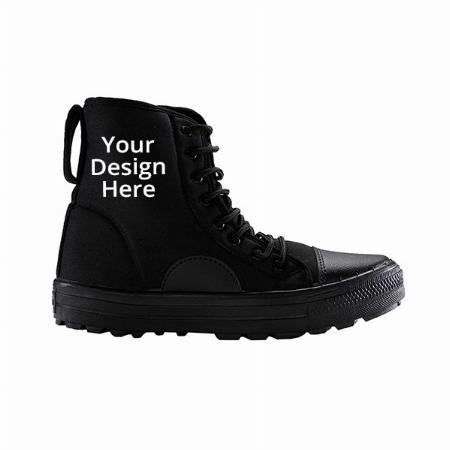 Black Customized Men Boots