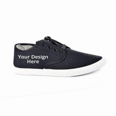 Black Customized Men's Casual Canvas Shoes Sneaker