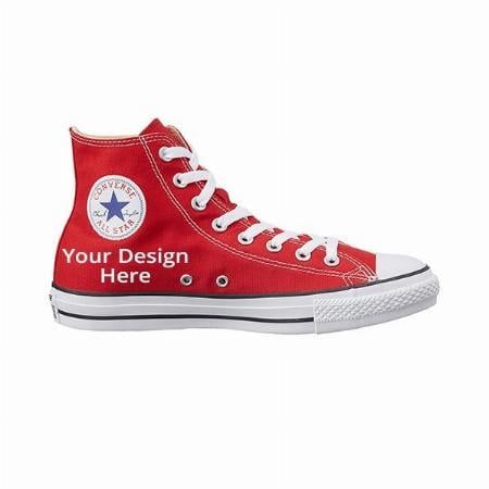 Red Customized Converse Men's Sneakers