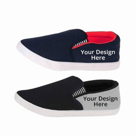 Blue Black Customized Men's Sneakers (Pack of 2)