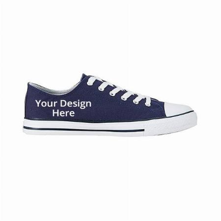 Blue Customized Men Canvas Sneakers
