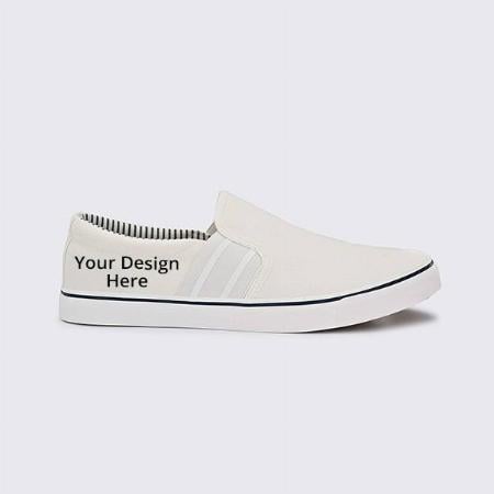 White Customized Canvas Sneakers