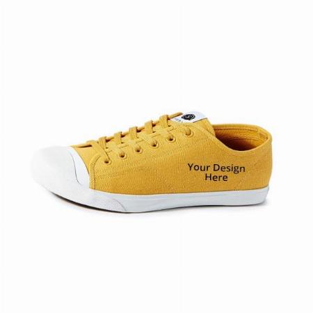 Yellow Customized Men's Canvas Sneakers
