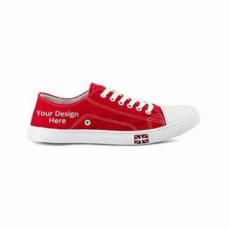 Red Customized Men's Casual Canvas Shoes/Sneakers