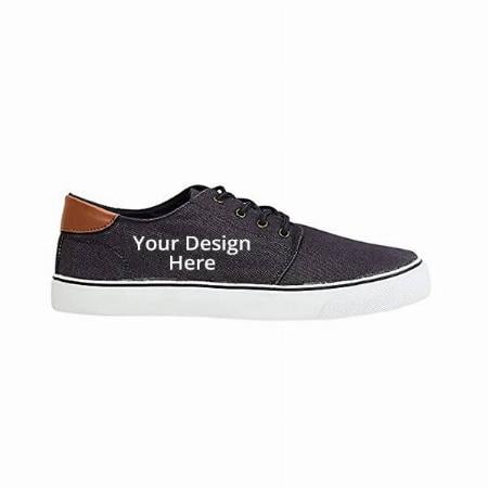 Black Brown Customized MAX Men Canvas Shoes