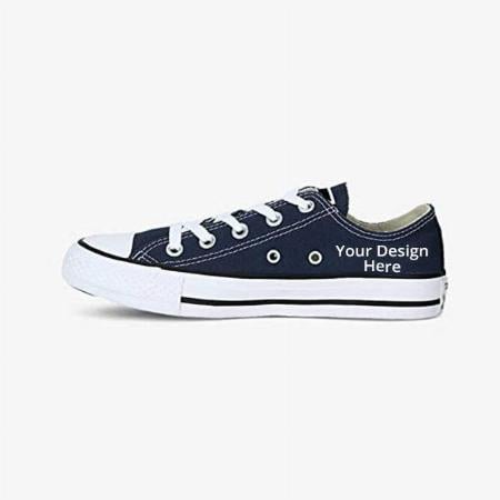 Black Customized Canvas Shoes for Men