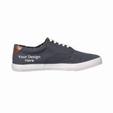 Dark Grey Customized Men's Canvas Shoes Sneakers