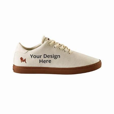 Ivory Cream Customized Classic Sneakers for Men
