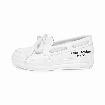 White Customized Casual Sneaker Shoes for Women