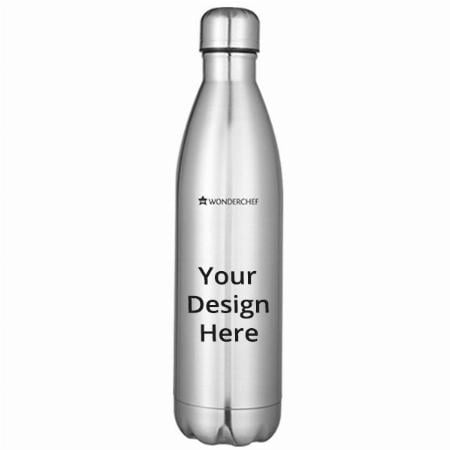 Silver Customized Wonderchef Double Wall Stainless Steel Vaccum Insulated Hot and Cold Flask, 500ml
