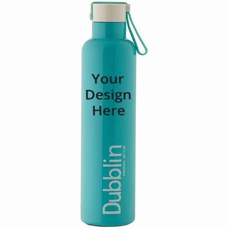 Turquoise Customized Stainless Steel Double Wall Vacuum Insulated, BPA Free Water Bottle 900 ml