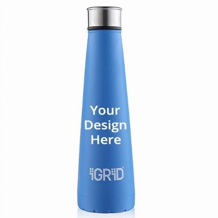 Blue Customized Stainless Steel Water Bottle Vacuum Insulated Double Walled Flask, BPA Free (450 ml)