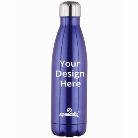 Blue Customized Stainless Steel Thermosteel Vacuum Insulated Flask, 24 Hours Hot and Cold Water Bottle (1 Litre)