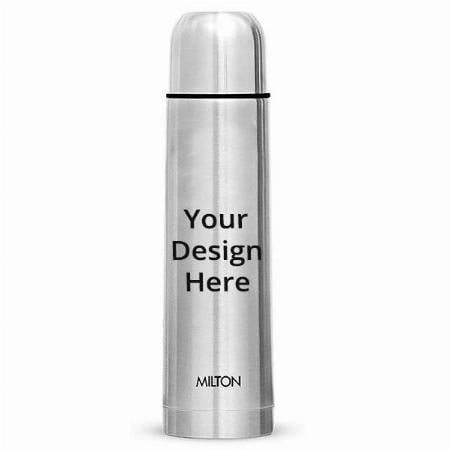 Silver Customized Milton Thermosteel 24 Hours Hot and Cold Water Bottle, 1 Litre