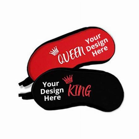 King Queen Customized Couple Eyemask Cover