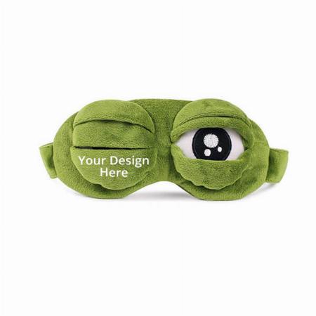 Green Customized Frog Eye Sleep Mask