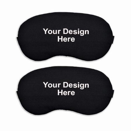 Black Customized Eye Mask For Sleeping With Cooling Gel (Pack of 2)