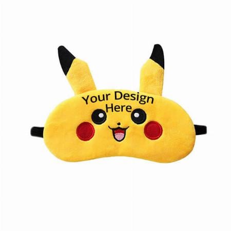 Yellow Customized Cute Pikachu Sleep Mask