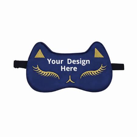Blue Customized Luxury Silk Sleeping Eye Mask