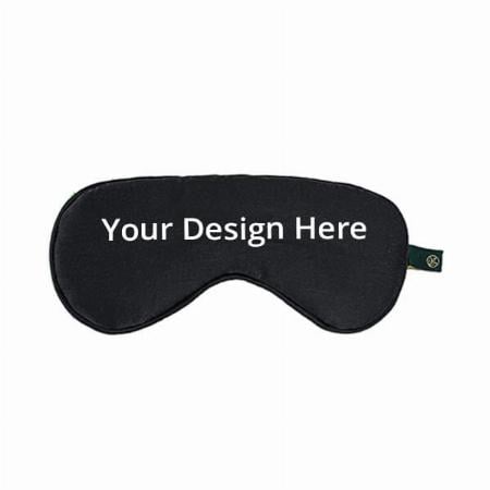 Black Customized Premium Mulberry Silk Eye Mask, Ultra Smooth Adjustable Sleep Mask and Blind Fold