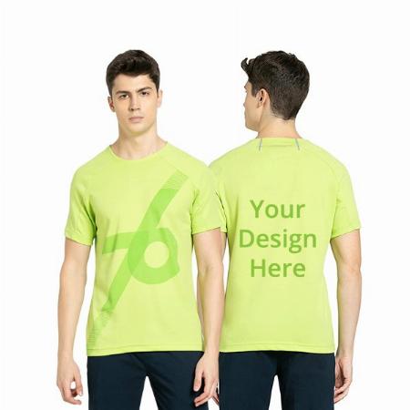 Green Glow Customized Jockey Men's Regular Fit Round Neck Raglan Sleeves Graphic Print Design T-Shirt