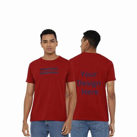 Red Customized Allen Solly Men's Regular Fit T-Shirt